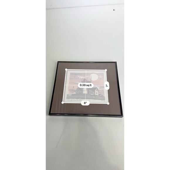 Robert E Kennedy Nabska Light at Woods Hole Harbor Provincetown MA framed print - Picture 4 of 5